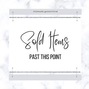 ☆SOLD ITEMS☆